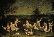 Giuseppe Maria Crespi Cupids Frollicking oil painting artist